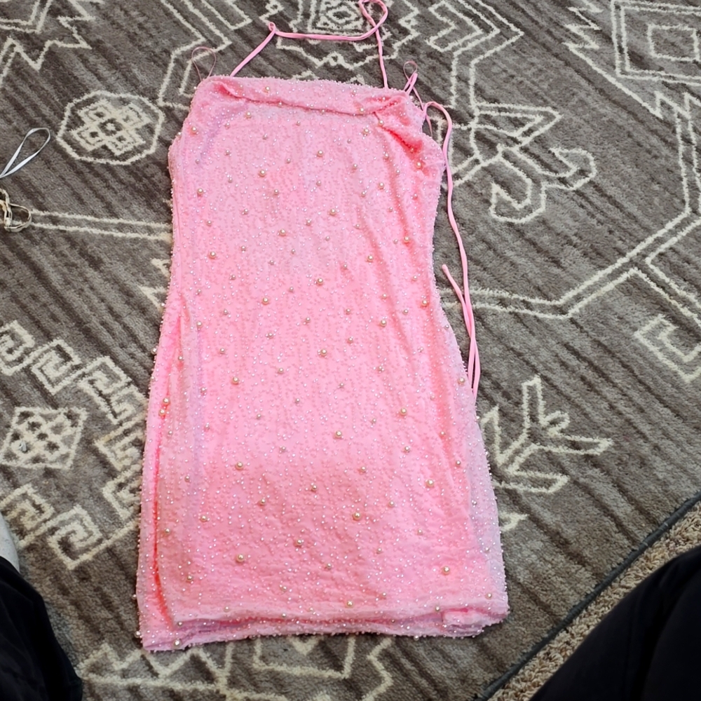 Windsor Pink Beaded Dress